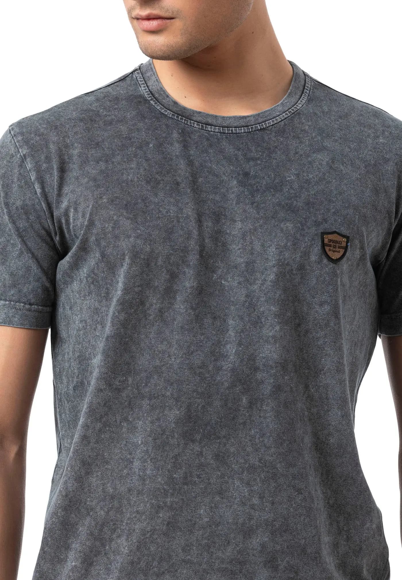 CT808 — t-shirt z efektem sprania — antracyt — ujęcie 5